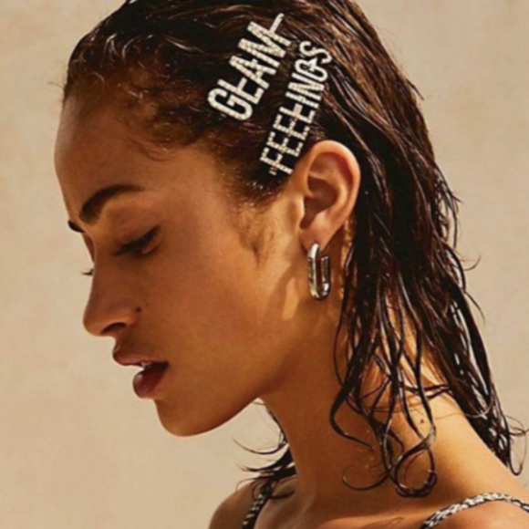 GLAM Silver Rhinestone Statement Hair Pin Clip - Picture 2 of 10